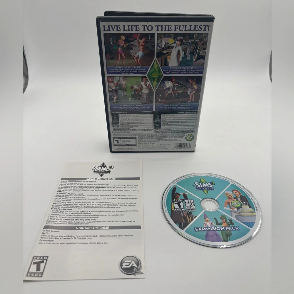 The Sims 3 Generations Expansion Pack - - Black and Green